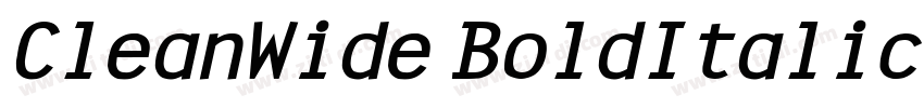 CleanWide BoldItalic字体转换